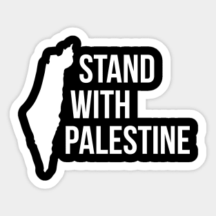 Stand With Palestine White Sticker